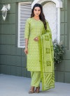 Green Colour Cotton Blend With Print Kurti With Pant Dupatta Wholesale Price In Surat Aaradhna 2029